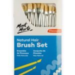 MM Doğal Kıl Düz Açılı Fırça Seti 13'lü- Discovery