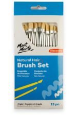 MM Doğal Kıl Düz Açılı Fırça Seti 13'lü- Discovery
