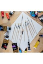 MM Doğal Kıl Düz Açılı Fırça Seti 13'lü- Discovery - Görsel 2